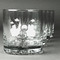 Superhero in the City Whiskey Glasses Set of 4 - Engraved Front