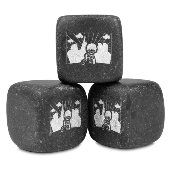Custom Superhero in the City Whiskey Stone Set - Set of 3