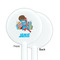 Superhero in the City White Plastic 5.5" Stir Stick - Single Sided - Round - Front & Back