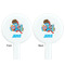 Superhero in the City White Plastic 7" Stir Stick - Double Sided - Round - Front & Back