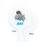 Superhero in the City White Plastic 7" Stir Stick - Single Sided - Round - Front & Back