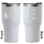 Superhero in the City RTIC Tumbler - White - Engraved Front & Back (Personalized)