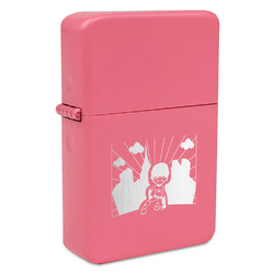 Superhero in the City Windproof Lighter - Pink - Double Sided