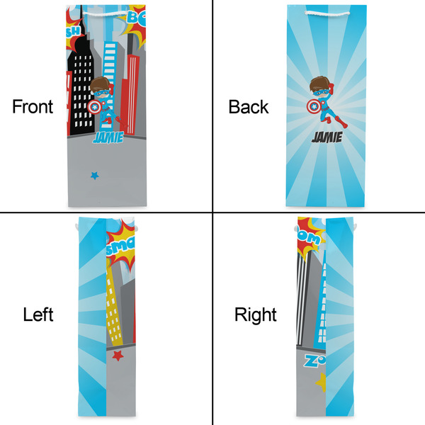 Superhero in the City Wine Gift Bag - Gloss - Approval