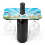 Superhero in the City Wine Bottle & Glass Holder (Personalized)