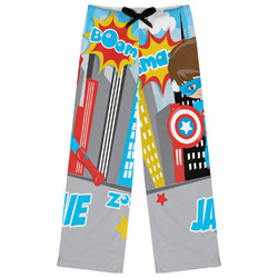 Superhero in the City Womens Pajama Pants - M (Personalized)