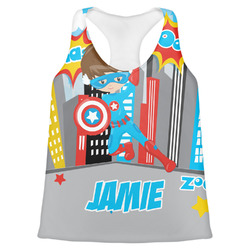 Superhero in the City Womens Racerback Tank Top (Personalized)