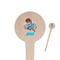 Superhero in the City Wooden 4" Food Pick - Round - Closeup