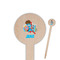 Superhero in the City Wooden 6" Food Pick - Round - Closeup