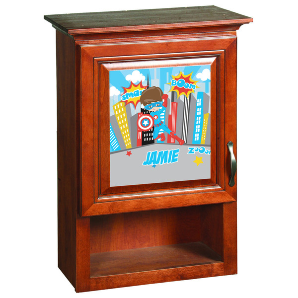Superhero in the City Wooden Cabinet Decal (Medium)
