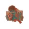 Superhero in the City Wooden Sticker Medium Color - Main