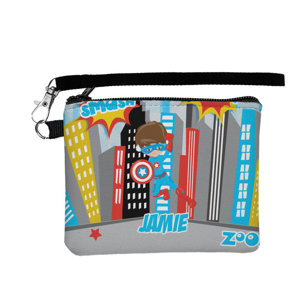Custom Superhero in the City Wristlet ID Case w/ Name or Text