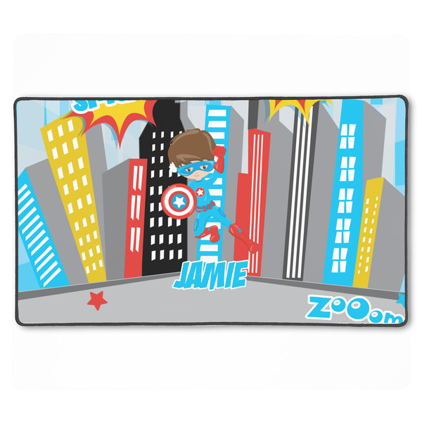 Custom Superhero in the City XXL Gaming Mouse Pad - 24" x 14" (Personalized)