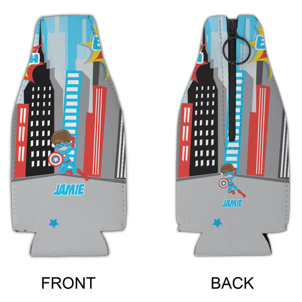 Superhero in the City Zipper Bottle Cooler - APPROVAL