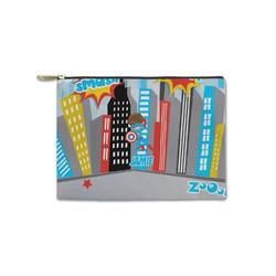 Superhero in the City Zipper Pouch - Small - 8.5"x6" (Personalized)