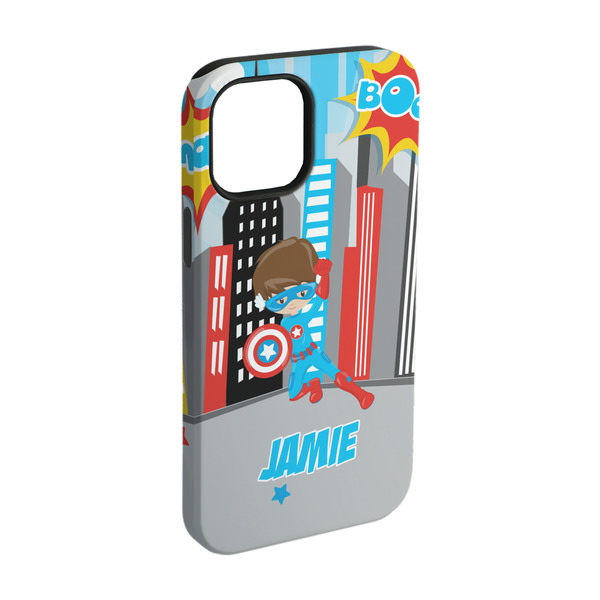 Custom Superhero in the City iPhone Case - Rubber Lined - iPhone 15 (Personalized)
