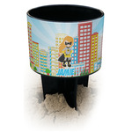 Superhero in the City Black Beach Spiker Drink Holder (Personalized)