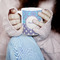 Purple Damask & Dots 11oz Coffee Mug - LIFESTYLE