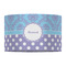 Purple Damask & Dots 12" Drum Lampshade - FRONT (Fabric)