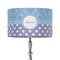 Purple Damask & Dots 12" Drum Lamp Shade - Fabric (Personalized)