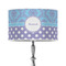 Purple Damask & Dots 12" Drum Lamp Shade - Poly-film (Personalized)