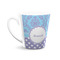 Purple Damask & Dots 12 Oz Latte Mug - Front