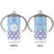 Purple Damask & Dots 12 oz Stainless Steel Sippy Cups - APPROVAL