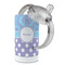 Purple Damask & Dots 12 oz Stainless Steel Sippy Cups - Top Off