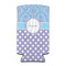 Purple Damask & Dots 12oz Tall Can Sleeve - FRONT