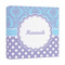 Purple Damask & Dots Canvas Print - 12x12 (Personalized)