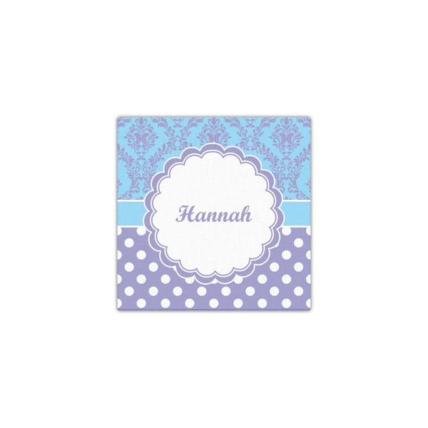 Purple Damask & Dots 12x12 - Canvas Print - Front View
