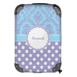 Purple Damask & Dots Kids Hard Shell Backpack (Personalized)