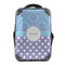 Purple Damask & Dots 15" Backpack - FRONT