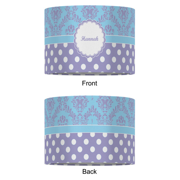 Purple Damask & Dots 16" Drum Lampshade - APPROVAL (Fabric)