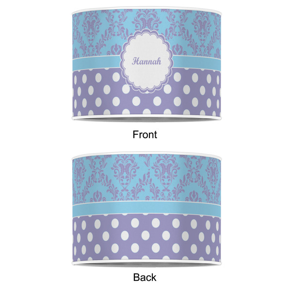 Purple Damask & Dots 16" Drum Lampshade - APPROVAL (Poly Film)