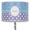 Purple Damask & Dots Drum Lamp Shade (Personalized)