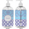 Purple Damask & Dots 16 oz Plastic Liquid Dispenser- Approval- White