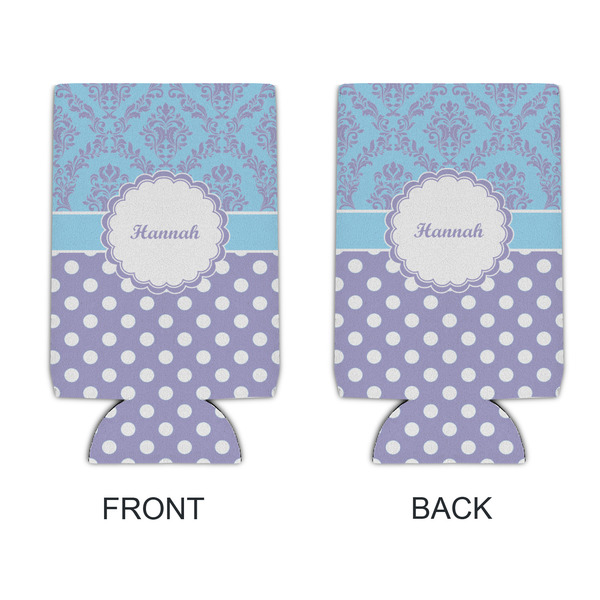 Purple Damask & Dots 16oz Can Sleeve - APPROVAL