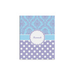 Purple Damask & Dots Poster - Multiple Sizes (Personalized)