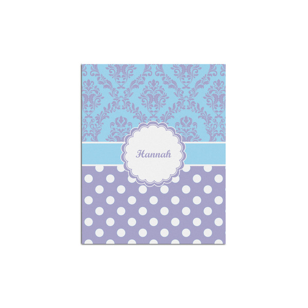 Custom Purple Damask & Dots Posters - Matte - 16x20 (Personalized)