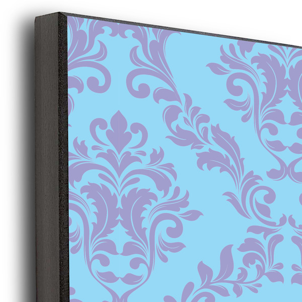 Purple Damask & Dots 16x20 Wood Print - Closeup