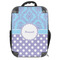 Purple Damask & Dots 18" Hard Shell Backpacks - FRONT