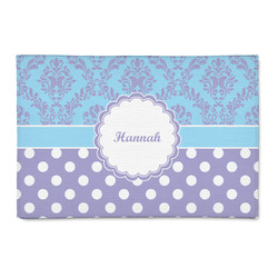 Purple Damask & Dots 2' x 3' Indoor Area Rug (Personalized)