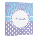 Purple Damask & Dots Canvas Print - 20x24 (Personalized)