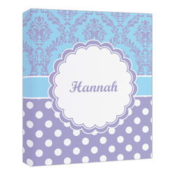 Purple Damask & Dots Canvas Print - 20x24 (Personalized)