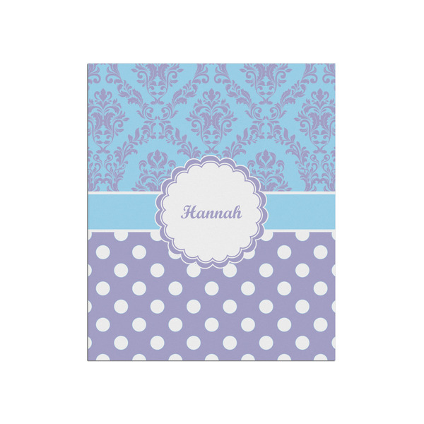 Custom Purple Damask & Dots Poster - Matte - 20x24 (Personalized)