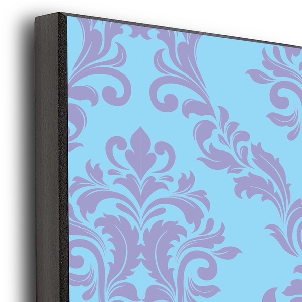 Purple Damask & Dots 20x24 Wood Print - Closeup