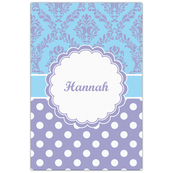 Purple Damask & Dots 20x30 - Canvas Print - Front View