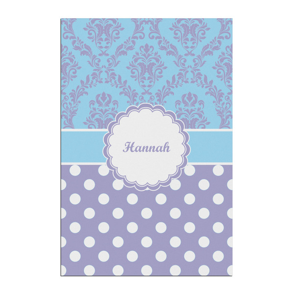 Custom Purple Damask & Dots Posters - Matte - 20x30 (Personalized)