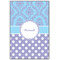 Purple Damask & Dots Wood Print - 20x30 (Personalized)